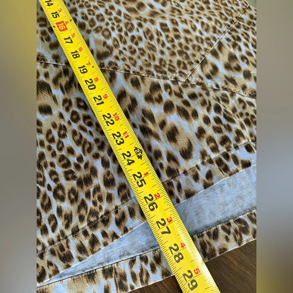 Tianello Oversized Leopard Print Cowl Neck Blouse - Size S - Picture 8 of 14